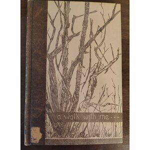 A Walk with Me, Gwen Frostic Rustic Journal Nature Poetry Book READ